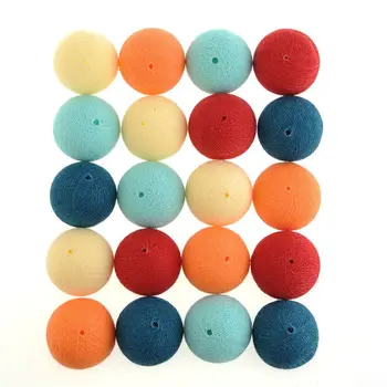 

Christmas Saffron Scheme Wedding Decoration LED Ball String Light Girl Room Cotton Ball Fairy Lights For Christmas Tree Hangings