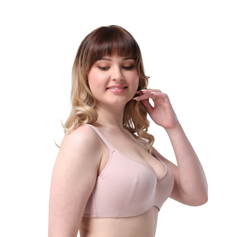 VVUES пикантные Push Up Bra Плюс Размеры бесшовные бюстгальтер без косточек хлопковое женское нижнее белье Большой 3/4 Кубка Твердые Тонкие мягкие на косточках