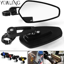 Universal motorcycle Scooter Rearview Mirrors for Kawasaki ZX6R ZX7R ZX10R ZX14R NINJA650R ER6N Z750 Z800 Z1000 yamaha mt09 07