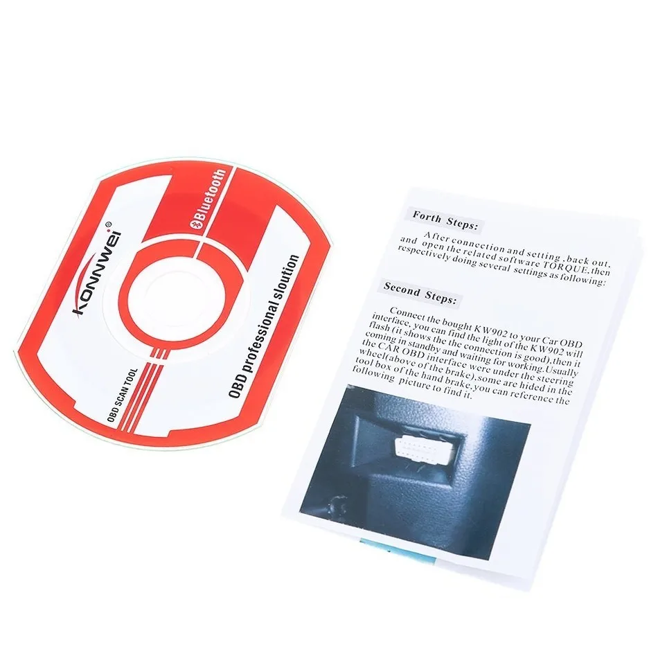 Новый Konnwei KW902 мини ELM327 Bluetooth OBD II Авто диагностический инструмент автоматический