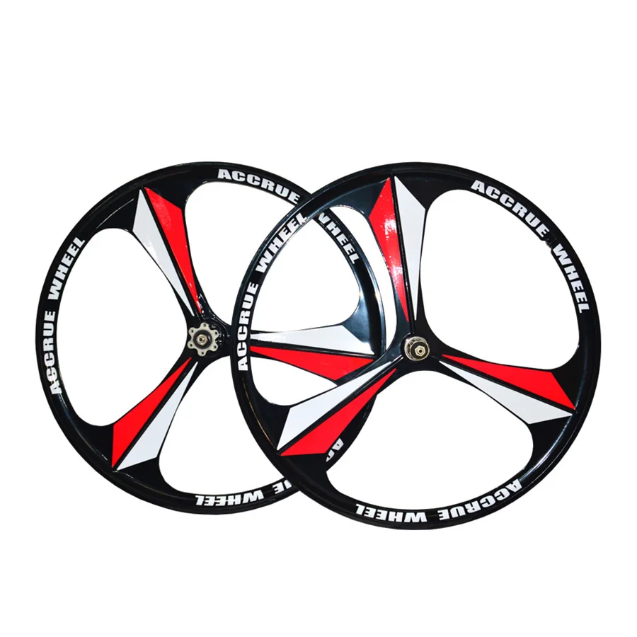 polegadas 3 raios cassete roda da bicicleta mtb freio a disco jantes