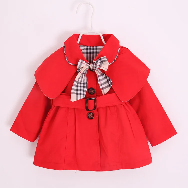 2016 Spring Autumn 1 4Y Children Clothes Princess Baby Girl Belt Trench