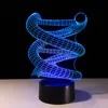 3D DNA LED lampe de nuit ABS Base tactile abstraite spirale ampoule lampe LED veilleuse Table Illusion maison Bar bureau lampe de lave décorative ► Photo 2/6