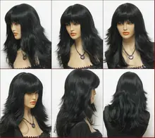Beautiful Fashion Wig/Hair New Long Black Cosplay Fashion Wavy Wig