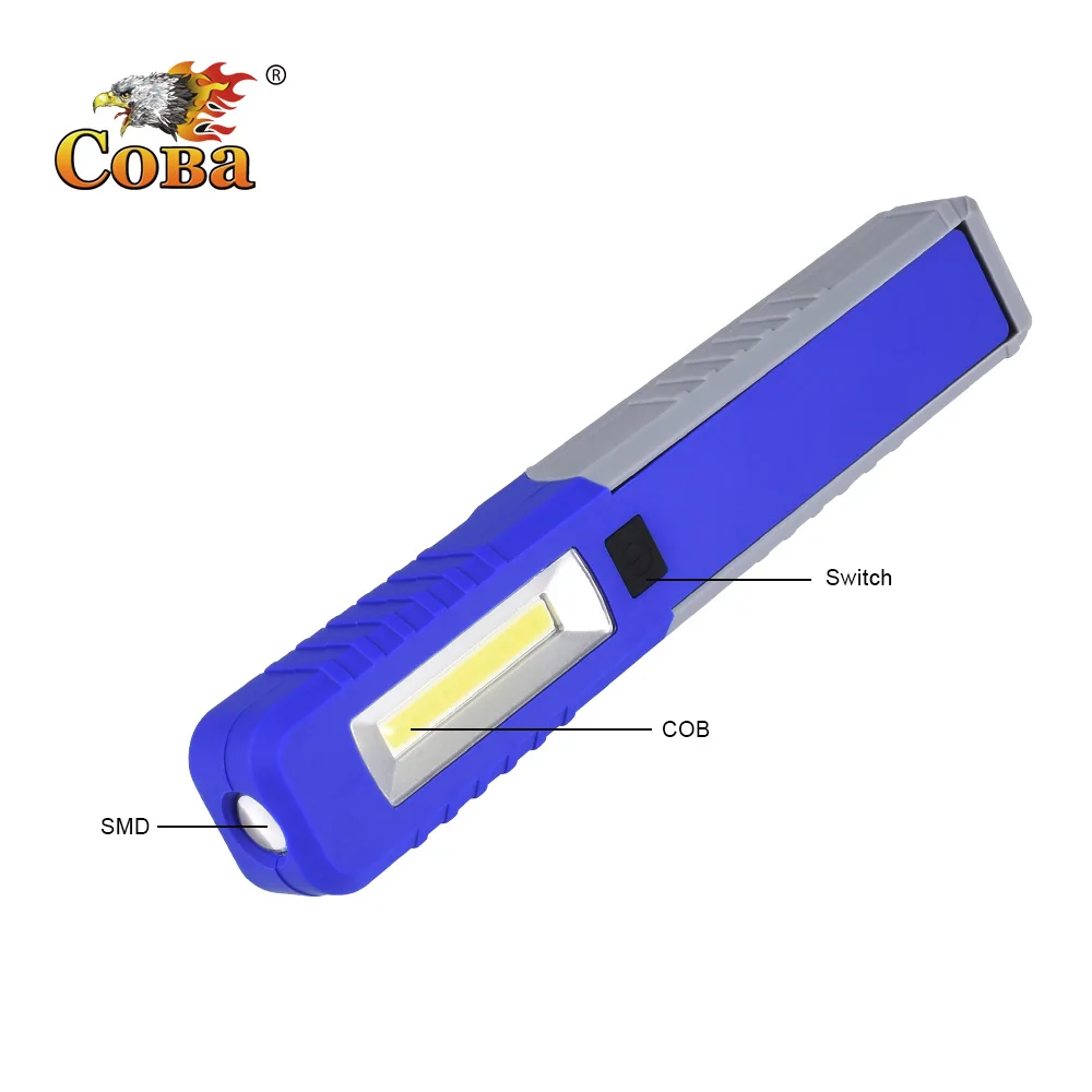 Coba светодиодный рабочий светильник cob переносной рабочий светильник uss3* AAA батарея с зажимом на спине вращающийся кронштейн 3 режима 3 цвета