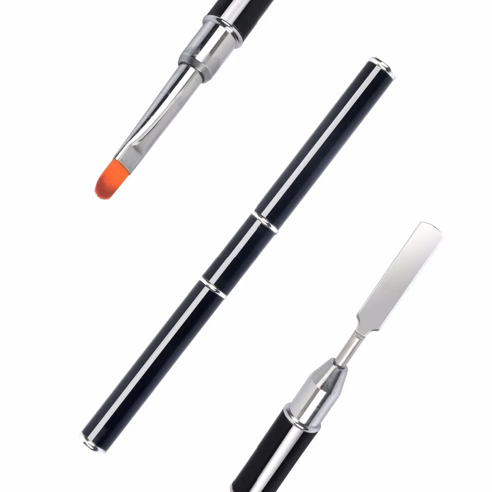 Gel Nail Brush Dual ended Slice Shape Tool For Nail Tips Extension