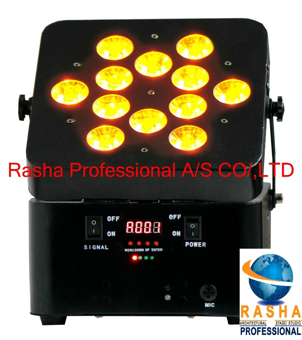 

Rasha 12*10W 4in1 RGBA/RGBW Battery Powered Wireless DMX512 LED Par Light,Freedom LED Slim Par Can,Long 8-10hours Backup