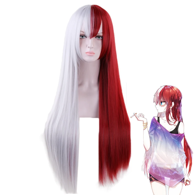 

Anilnc My Hero Academia Todoroki Shoto Synthetic Long Straight 80CM Cosplay Wigs