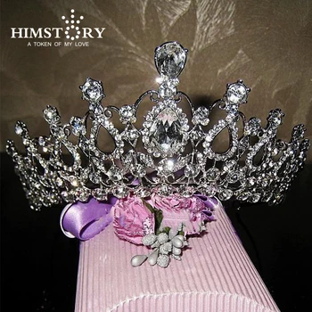 

Elegance Crystal Bride Hair Accessory Wedding Tiaras and Crown for sale Rhinestone Pageant Crowns Head Jewelry Hair Ornament