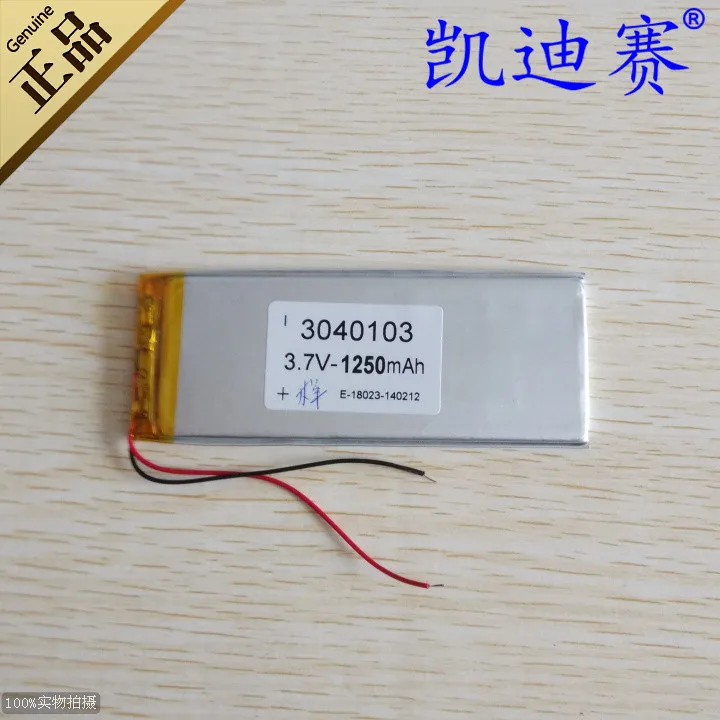 3 7 V полимерная литиевая батарея 3040103 1250mAh GPS Навигация MP3/4 считыватель точек