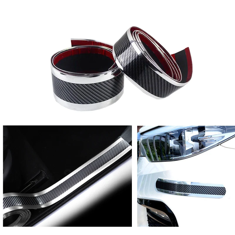 

7cm Width Car Door Sill Protector Soft DIY Sticker Door Edge Protector Strip Scuff Plate Step Cover Styling Moulding Accessories