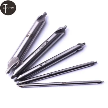

5Pcs 1/2/3/4/5mm HSS A-Type Lengthened Center Drills Double Ended 60Degree Countersinks Bit Set Spotting Drill