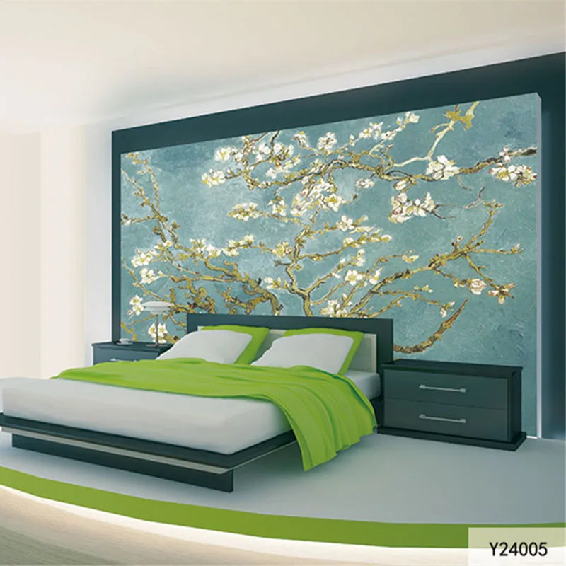 

Custom Fabric & Textile Wallcoverings For Walls Wall Mural Retro cotton and linen For Living Room European Oil Painting Flower