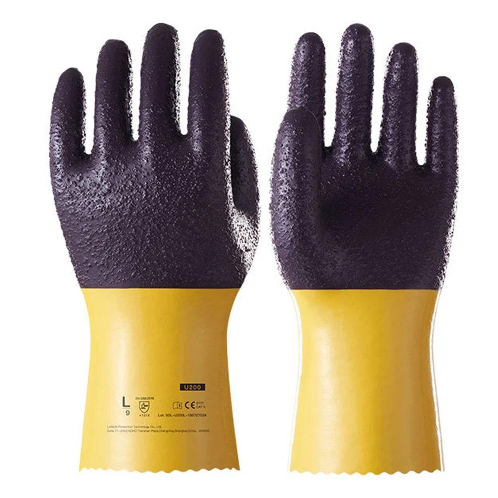 

U200 Work Gloves Non Slip Reusable Large Anti Aging Heavy Duty Labor Thicken Safety Wear Resistant Durable Outdoor Oil Resistant