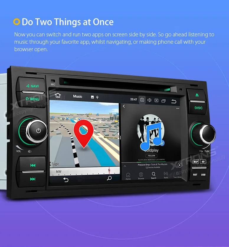 Discount XTRONS 7" Android 8.0 Octa Core Car Stereo DVD Player Radio GPS Navigation for FORD Focus II C-Max 2005 2006 2007 Fusion Transit 10