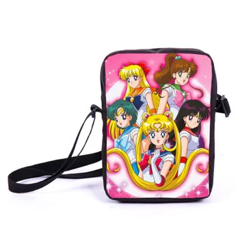 

Anime Sailor Moon Mini Messenger Bag Kids Shoulder School Bags Crystal Girls Cross Bags For Snacks little Accessories Bags
