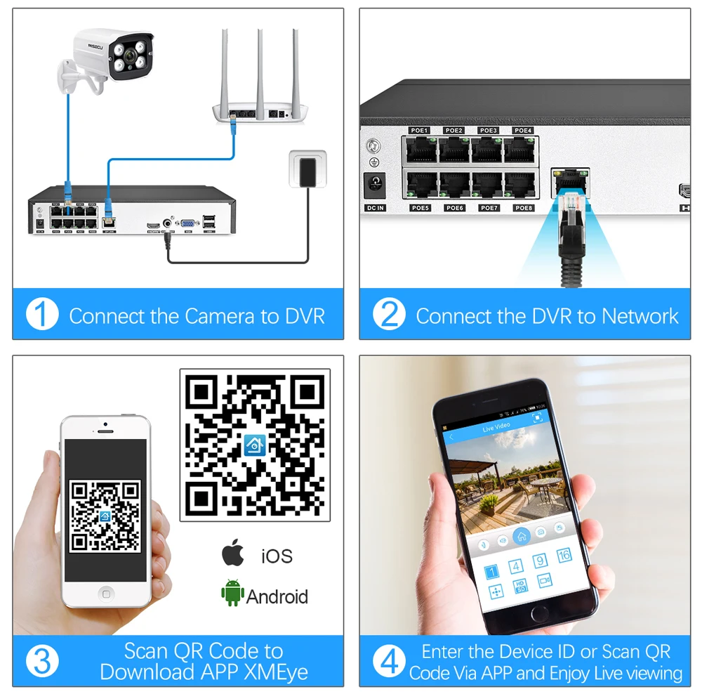 MISECU 8CH 2MP POE NVR 1080 P камера комплект Открытый PoE ip аудио запись Onvif FTP CCTV система