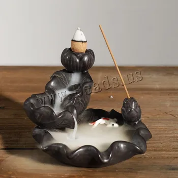 

Backflow Incense Burners Lotus Cones Censer Teahouse Pets Ornaments Home Decor Xmas Gift Good quality