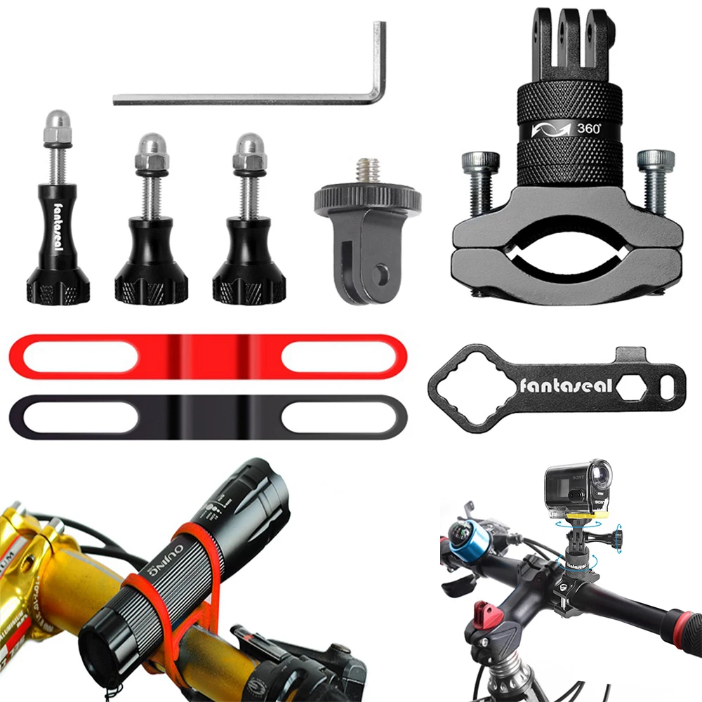 

Aluminum Alloy Bike Handlebar Mount Bicycle Motorcycle Clamp Seatpost Pole Holder for Dji Osmo Action Xiaoyi K SJCAM SJ4000 Eken