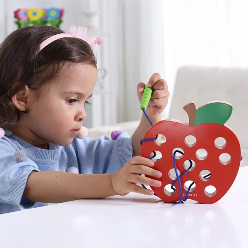 montessori threading toy