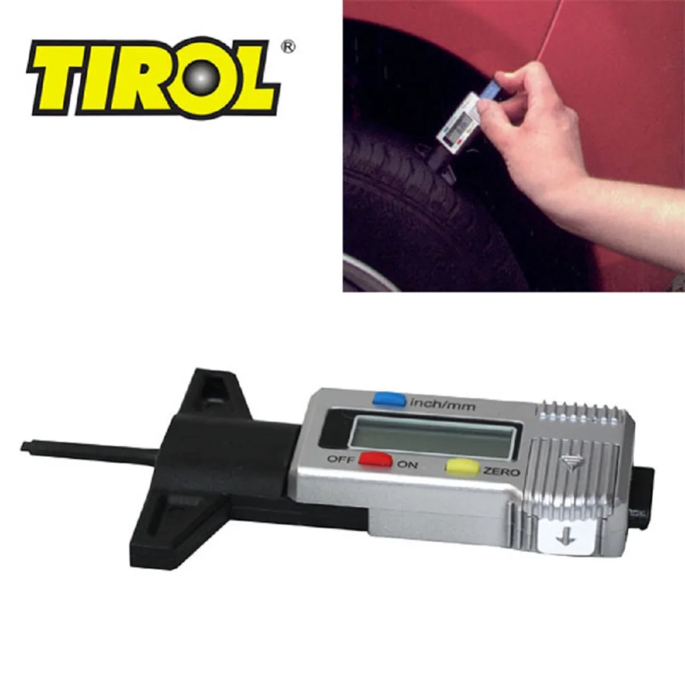 

TIROL T20301a New Digital LCD Tire Tread Depth Gauge 0-25.4mm Brake Shoe Pad Gauge Caliper Brand Free Shipping