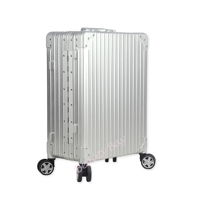 

Quality beautiful Al-Mg Alloy trolley makeup case with LED bulb heavy-duty large capacity long work-life beauty lighting case