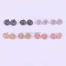 10 пар новых! Модные подвески с буквами Micro pave Cubic zircon начальные буквы сережки-гвоздики украшения подарок для женщин