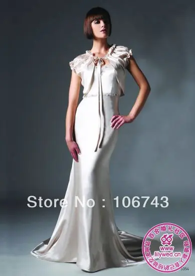 

free shipping 2014 new fashion long design vestidos Formal sexy beaded Elegant party custom color evening Dresses with jacket