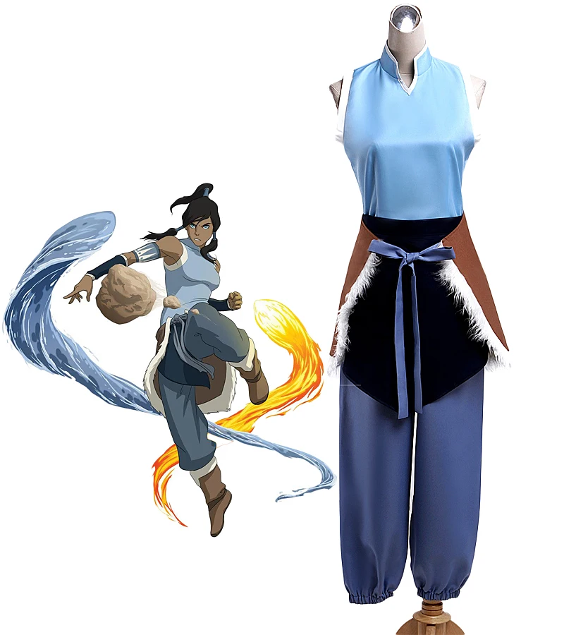 Костюм для косплея Korra аниме Аватар Корра полный комплект на заказ любой размер