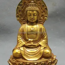 Буддийский Молитесь Благословил тибет Бронзовый Свинка Шакьямуни Будда шакьямуни Чаша Статуя