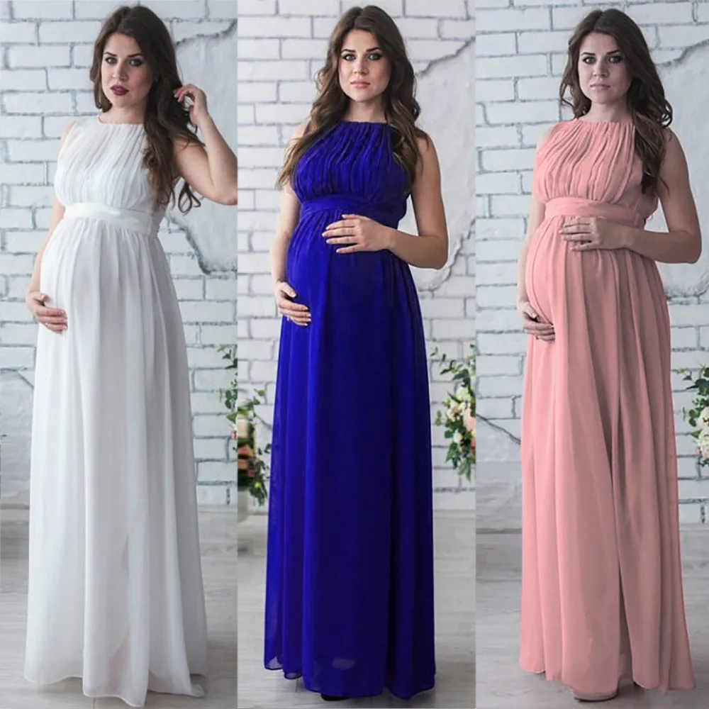 Летние длинные платья для беременных шифоновое, для будущих мам реквизит для фотосессии Одежда для беременных женщин фотосессия одежда S-2XL