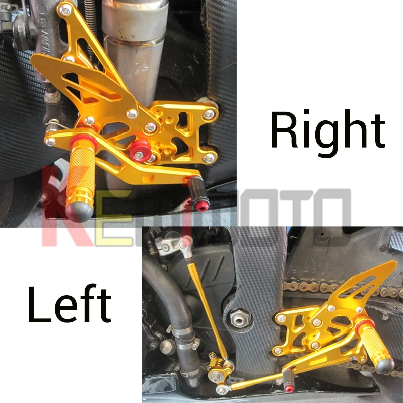 KEMiMOTO новые задние комплекты 2007-2012 CBR 600 RR CNC регулируемые Задние подножки для Honda CBR600RR 2007 2008 2009 2010 2011 2012