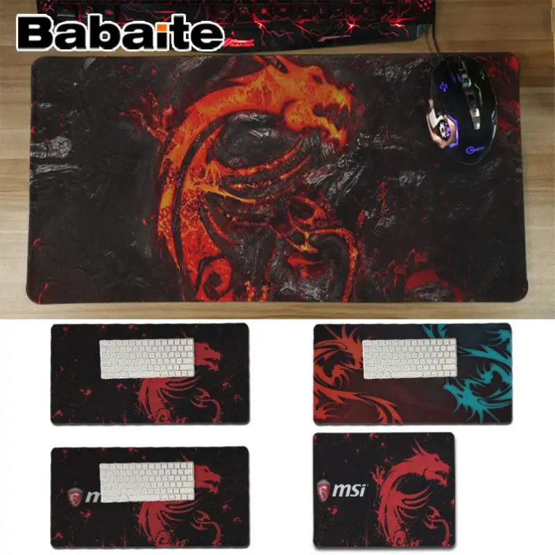 

Babaite Your Own Mats MSI Logo Unique Desktop Pad Game Mousepad Free Shipping Large Mouse Pad Keyboards Mat