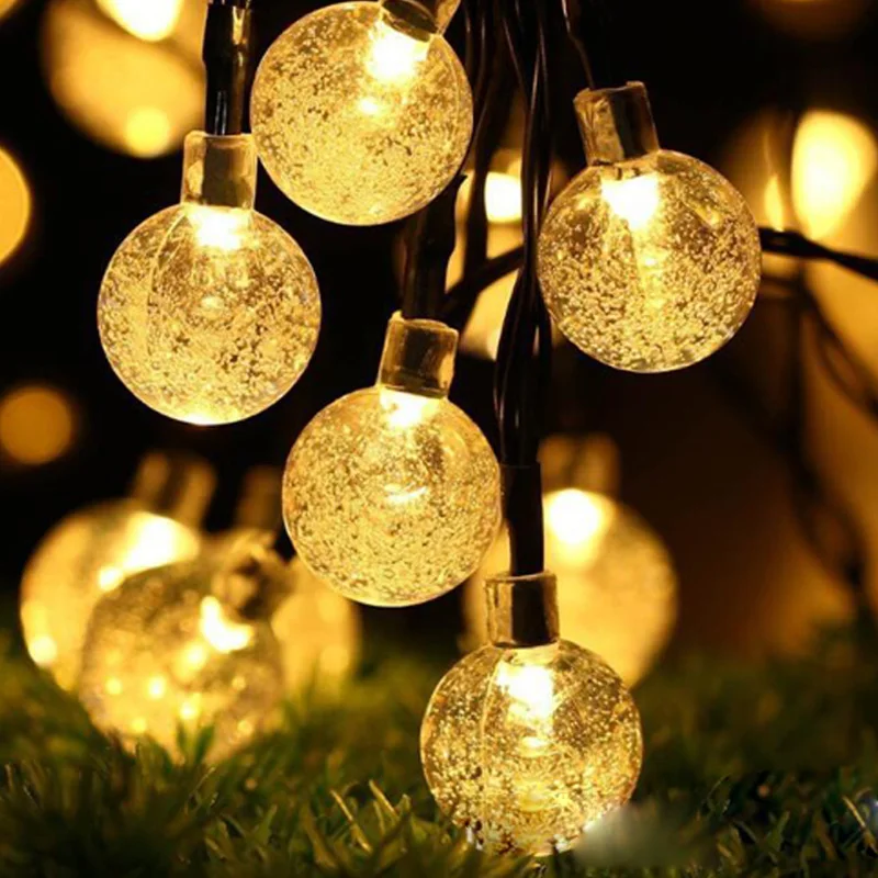

Waterproof 20/30/50 LED Crystal Ball LED Solar Lamp String Fairy Lights Solar Garlands Garden Christmas Decor For Outdoor