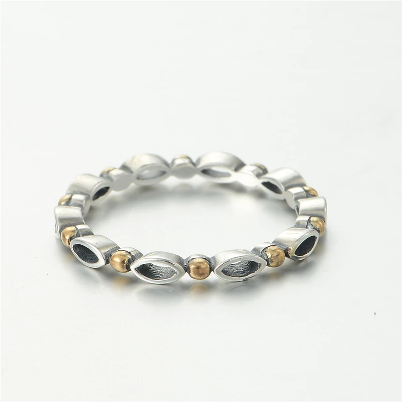 Engagement Wedding Jewelry rings for women 925 sterling silver ring with golden anillos fine jewelry wholesale Memnon RIP447 Fine Jewelry