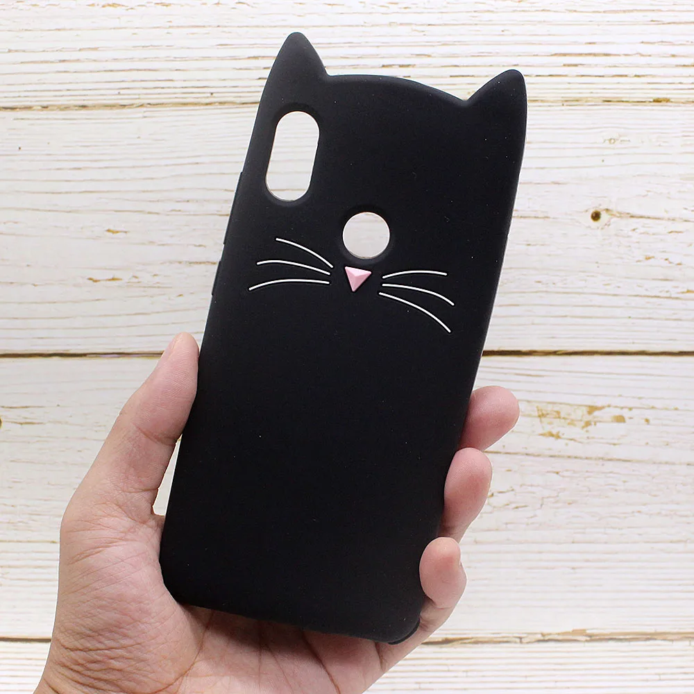 For Redmi Note 5 Pro Case Luxury Cute Cartoon Animal Beard Cat Ear Cover On For Xiaomi note 3 5X A1 6 5A Plus Cases Coque Fundas