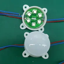 DC12V WS2811 пиксельный модульный, с 6 шт. 5050 RGB SMD светодиодный, диаметр 45 мм, 20 штук нитке