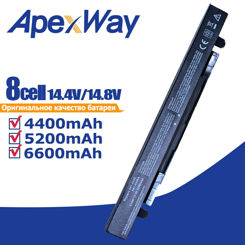 Goedkoop Apexway 8 Cell Batterij Voor Asus A41 X550 A41 X550A A450 F550CA K550LB R510CA A450C F550CC K550LC R510CC A450CA F550E K550V R510D