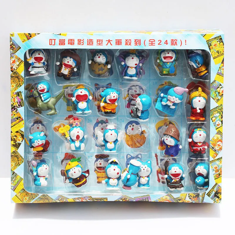 Hot 24pcs/set Movie Version Doraemon PVC Dolls Figure Model Toys Gift For Children |