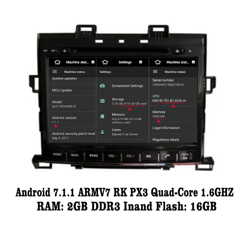 Cheap Liislee Android 7.1 2G RAM For Toyota Alphard 2007~2015 Car Radio Audio Video Multimedia DVD Player WIFI DVR GPS Navi Navigation 1