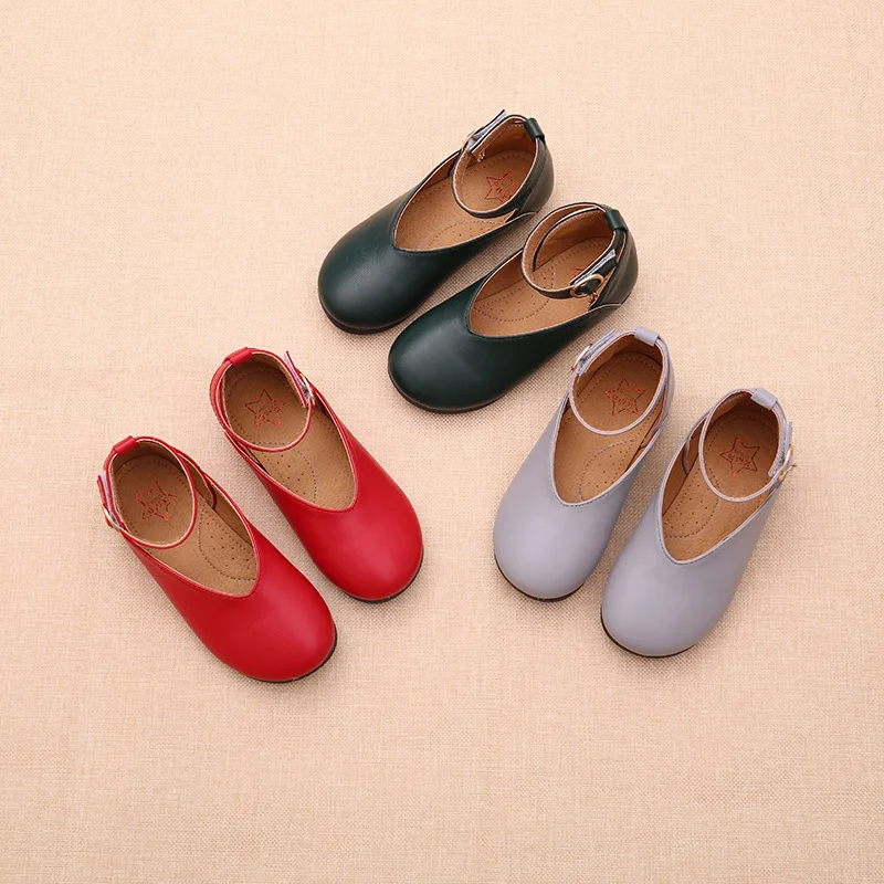 

Mudibear 2018 New Spring Girls Party Shoes Kids Wedding Shoes Children School Leather Shoe Baby Soft Flat Princess Shoe Red Girl