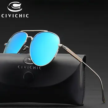 

CIVICHIC Stylish Polarized Pilot Sunglasses Men Women HD Eyewear Brand Designer Mirror UV Driving Glasses Day Night Goggles E231