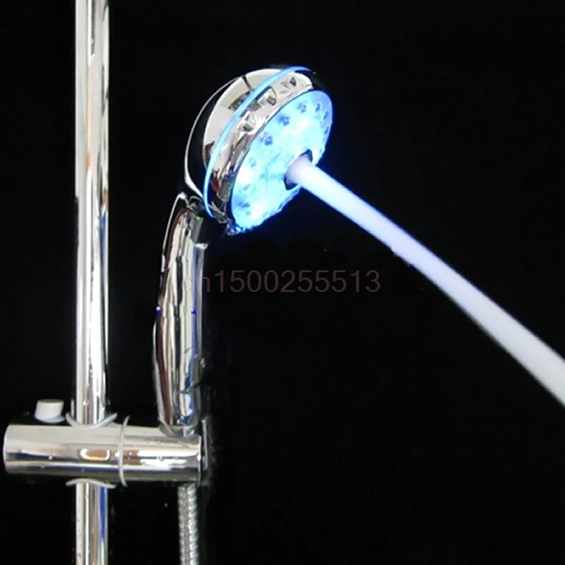 Shower Head Sprinkler Adjustable 3 Mode LED Light Shower Head Sprinkler Temperature Sensor Bathroom