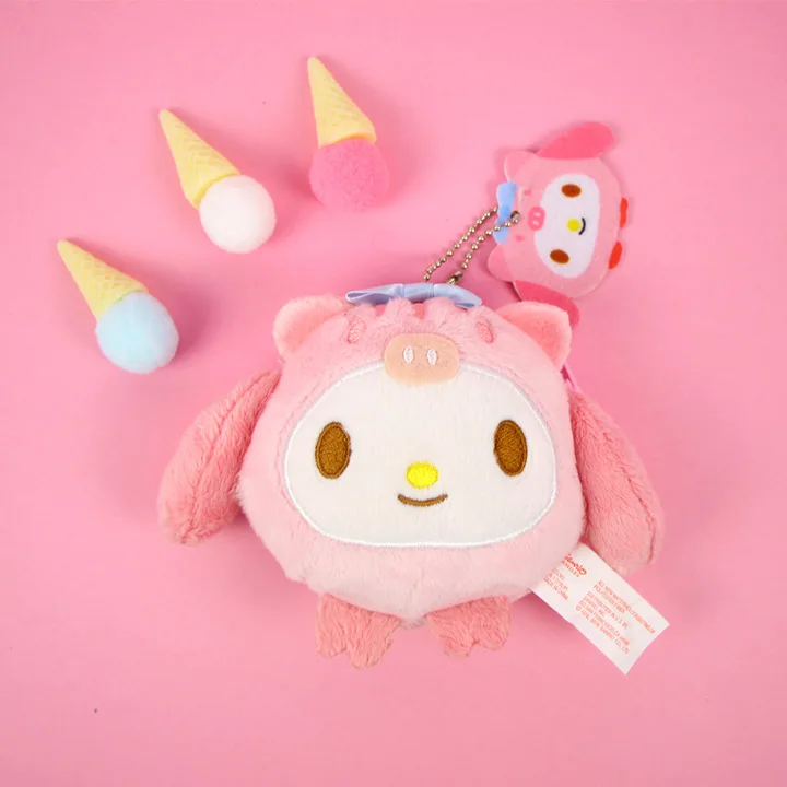 Sanrio, Hello Kitty My Melody Cinnamoroll Марка pom-Pom Purin плюшевые сумки для монет милый кошелек унисекс Kawaii ключ сумка для девочек Подарки