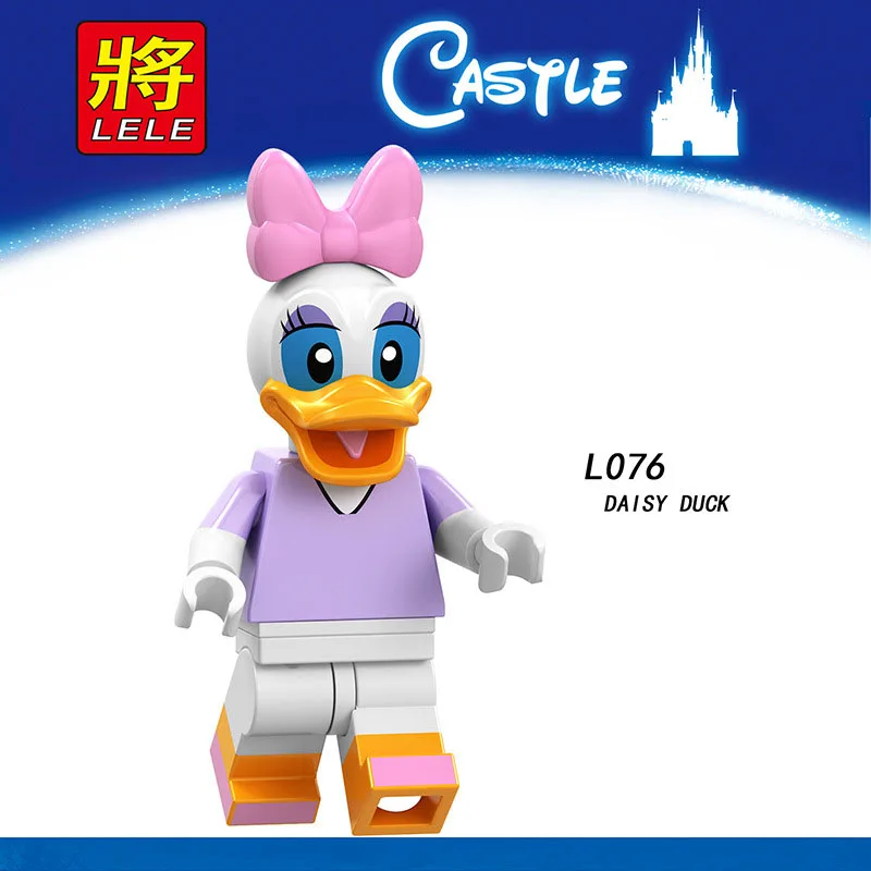 

Single Sale Compatible Legoinglys Cartoon Figure DONALD DAISY DUCK TINKER BELL MINNIE MICKEY MOUSE Bricks Toys For Children Gift