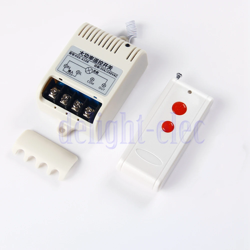 

MLLSE Ac 85-260V 110V 220V Far Distance 30A Relay Rf Wireless Remote Control Switch AA2324
