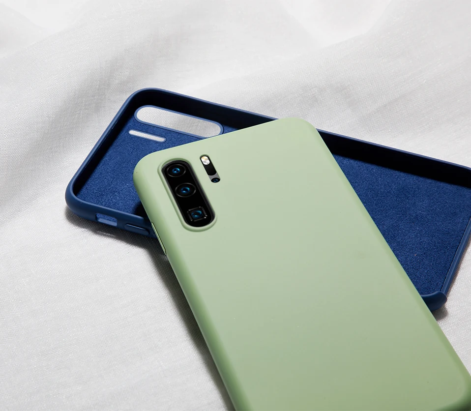 Жидкий силиконовый чехол для huawei P20 P30 Lite Y9, чехол, Простой Прозрачный Бампер для huawei P20 P30 Pro Fundas Coque Capa