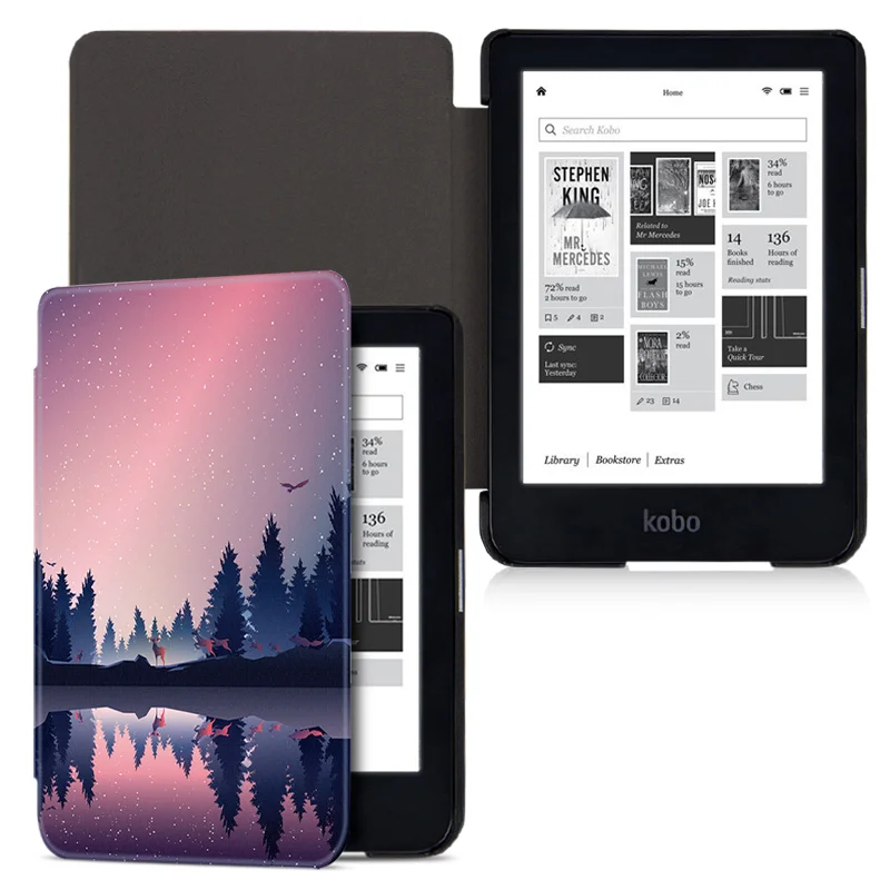 

BOZHUORUI Cover Case for KOBO Clara HD 6 inch 2018 ereader with Auto Wake/Sleep for Kobo Clara HD (N249)Smart Leather Cover Case