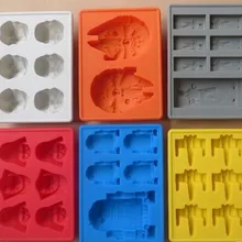 6 шт. Звездные войны Дарт Вейдер, штурмовик, R2D2, Сокол, X-Wing, Ханс Solo силиконовая форма льда Куб лоток форма для шоколадного фондана производителей