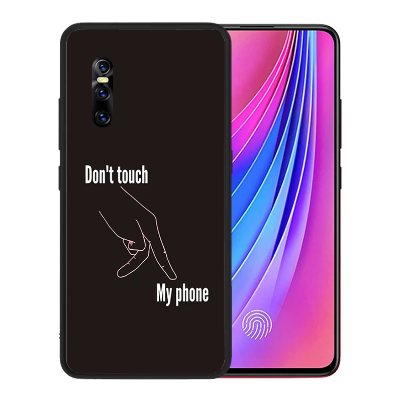 Black Silicone Case for Vivo V15 Pro Phone Cases Cover Coque Fundas